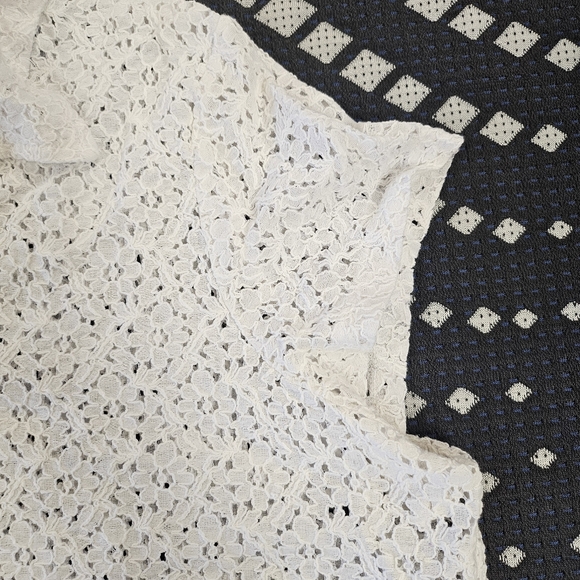 Avenue Women's Lace Buttoned Down Shirt in Plus Size - Picture 3 of 7